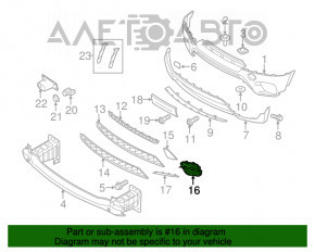 Grila bara de protecție față stânga laterală BMW X5 E70 11-13 restilizat