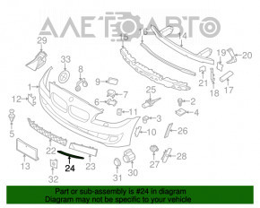 Grila inferioară a bara de protecție față stânga BMW 5 F10 11-13