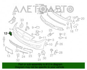 Capacul de tractare a cârligului de remorcare pentru bara de protecție față a BMW 5 F10 11-13