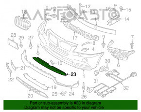 Capacul de bara fata pentru BMW X3 F25 11-14, culoare gri