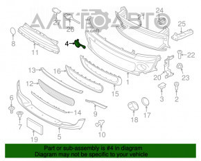 Capacul carligului de tractare pentru bara fata Mini Cooper Clubman R55 07-14