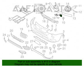 Кронштейн переднего бампера нижний правый BMW X3 F25 11-17