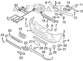 Кронштейн переднего бампера нижний правый BMW X3 F25 11-17