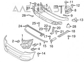 Consolidarea barei frontale inferioare a Mini Cooper F56 3d 14-19, piesă originală OEM nouă.