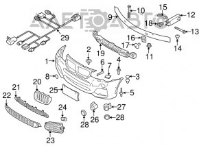 Усилитель переднего бампера BMW X3 F25 11-17