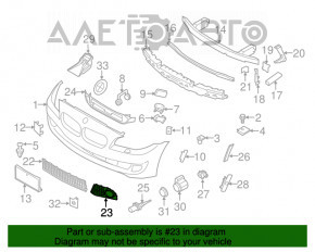 Grila inferioară a bara față stânga BMW 5 F10 11-16 M Pack