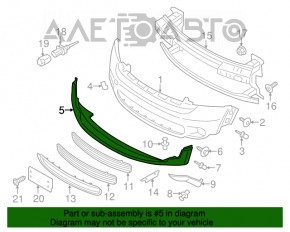 Губа переднего бампера Mini Cooper Countryman R60 10-16