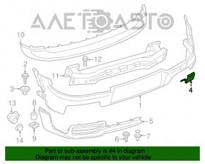 Capacul carligului de tractare pentru bara spate Mini Cooper S Clubman R55 11-14, restilizat, alb