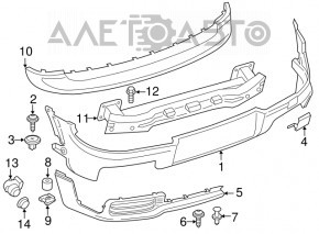 Capacul carligului de tractare pentru bara spate Mini Cooper S Clubman R55 11-14, restilizat, alb