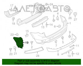 Suportul pentru bara spate stânga jos BMW X3 F25 11-14 pre-restilizare