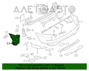 Suportul pentru bara spate stânga exterioară BMW X5 E70 11-13 restilizat