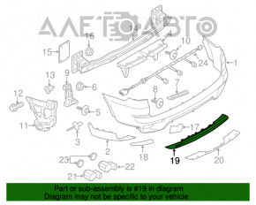 Buza spate a bara de protecție a BMW X5 E70 11-13 restilizată pentru senzorii de parcare