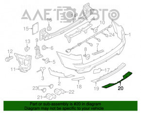 Capacul buzei bara spate BMW X5 E70 11-13 restilizat