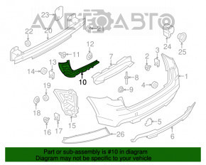 Suportul pentru bara spate dreapta sus BMW X3 F25 11-14 pre-restilizare