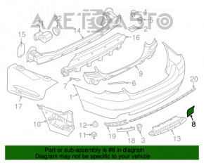 Capacul carligului de tractare pentru bara spate a BMW 5 F10 11-13