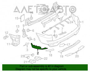 Накладка заднего бампера левая BMW X5 E70 11-13 структура