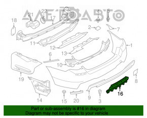 Absorbantul de bara spate pentru BMW 5 F10 11-14 are o fisura