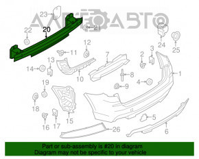 Amplificatorul pentru bara spate BMW X3 F25 11-17