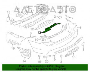 Защита заднего бампера BMW 5 F10 11-16 M Pack под фаркоп