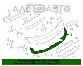 Buza bara spate Mini Cooper Countryman R60 10-16 fără capac pentru carlig de remorcare.