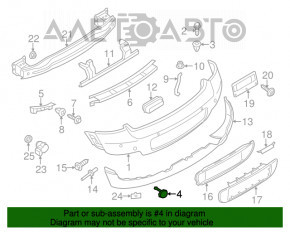 Capacul bumperului din spate pentru cârligul de remorcare, stânga, pentru Mini Cooper Countryman R60 10-16