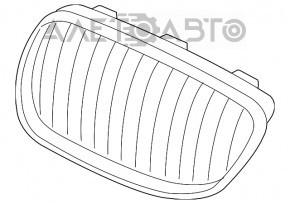 Решетка радиатора grill ноздря правая BMW 335i e92 07-13 с хромом OEM