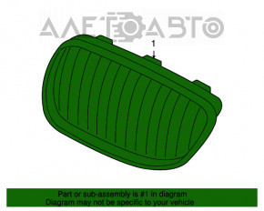 Grila radiatorului dreapta BMW 335i e92 07-13 cu crom