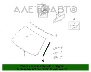 Moldura parbrizului stânga BMW X5 E70 07-13