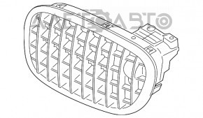 Grila radiatorului stânga BMW 5 F10 11-13 pentru camera nouă OEM originală