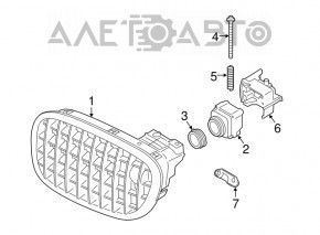 Grila radiator dreapta BMW 5 F10 11-13 sub camera noua originala OEM