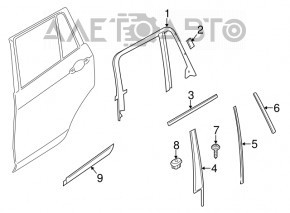 Capac usa spate dreapta inferioara BMW X3 F25 11-17, structura, zgarietura.