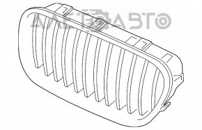 Grila radiatorului stânga BMW 5 F10 11-13