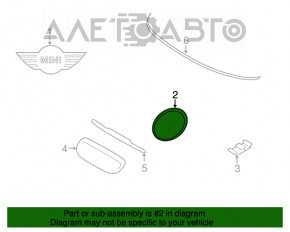 Cadru far stânga pe capota Mini Cooper F56 3d 14-