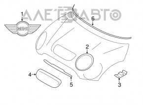 Cadru far stânga pe capota Mini Cooper F56 3d 14-