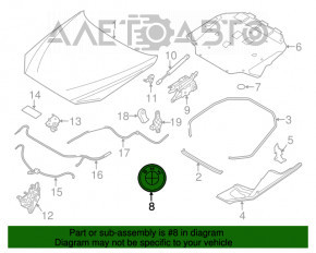 Emblema BMW pentru bara de protecție față a BMW 5 F10 10-17, nouă, originală OEM