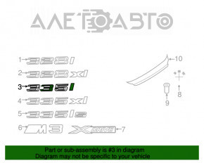 Эмблема надпись 335i крышки багажника BMW 335i e92 07-13