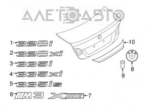 Эмблема надпись 335i крышки багажника BMW 335i e92 07-13