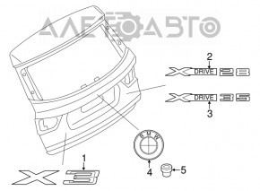 Эмблема надпись X3 двери багажника BMW X3 F25 11-17 OEM