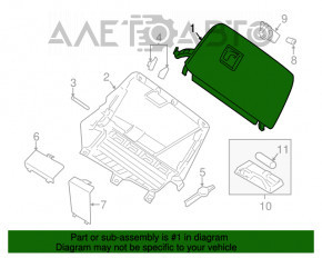 Перчаточный ящик, бардачок BMW X3 F25 11-17 бежевый, расклеился