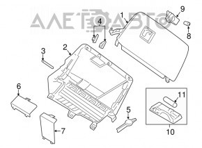 Перчаточный ящик, бардачок BMW X3 F25 11-17 бежевый, расклеился