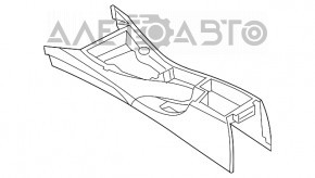 Consola centrală cu cotieră și suporturi pentru pahare pentru BMW 335i e92 07-13 în culoarea bej