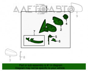 Зеркало боковое правое BMW X5 E70 07-13