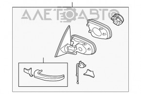 Oglindă laterală dreapta BMW X5 E70 07-13 cu auto-întunecare, cu cameră