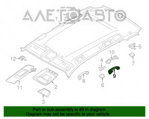 Ручка потолка задняя правая BMW X3 F25 11-17 серая