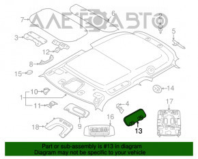 Козырек левый боковой Mini Cooper F56 3d 14- серый