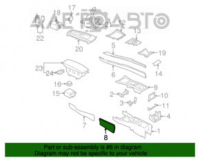 Capacul lateral al consolei centrale stânga pentru BMW X5 E70 07-13