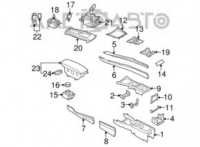 Capacul lateral al consolei centrale stânga pentru BMW X5 E70 07-13