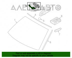 Husa oglinzii interioare pentru BMW X3 F25 11-17, neagra