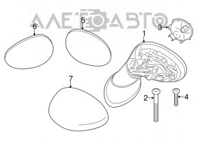 Зеркало боковое левое Mini Cooper Countryman R60 10-16