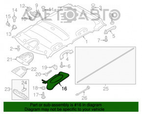 Козырек правый Mini Cooper Countryman R60 10-16 сер